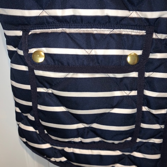 J.Crew Excursion Quilted Vest in Navy Stripe - Picture 4 of 6